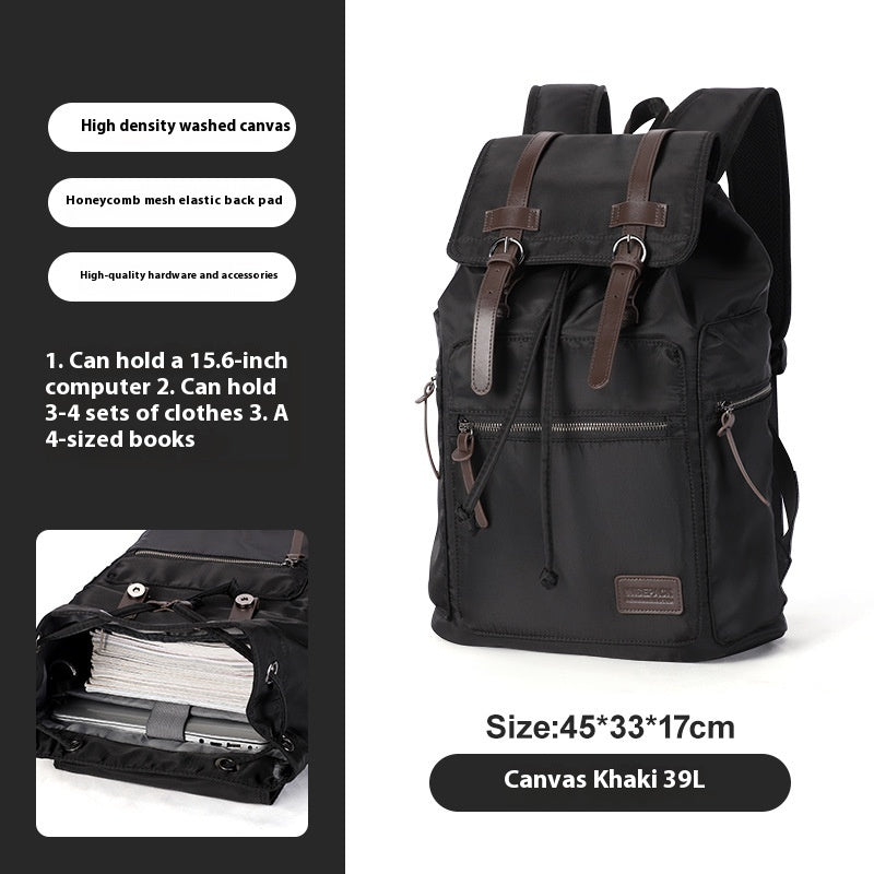 Retro Canvas Rucksack für Herren (Klein) – Bild 6 | LuxeStyle