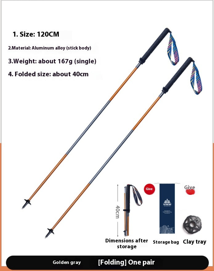 Zusammenklappbarer Carbon-Trekkingstock 110 cm – Bild 5 | LuxeStyle