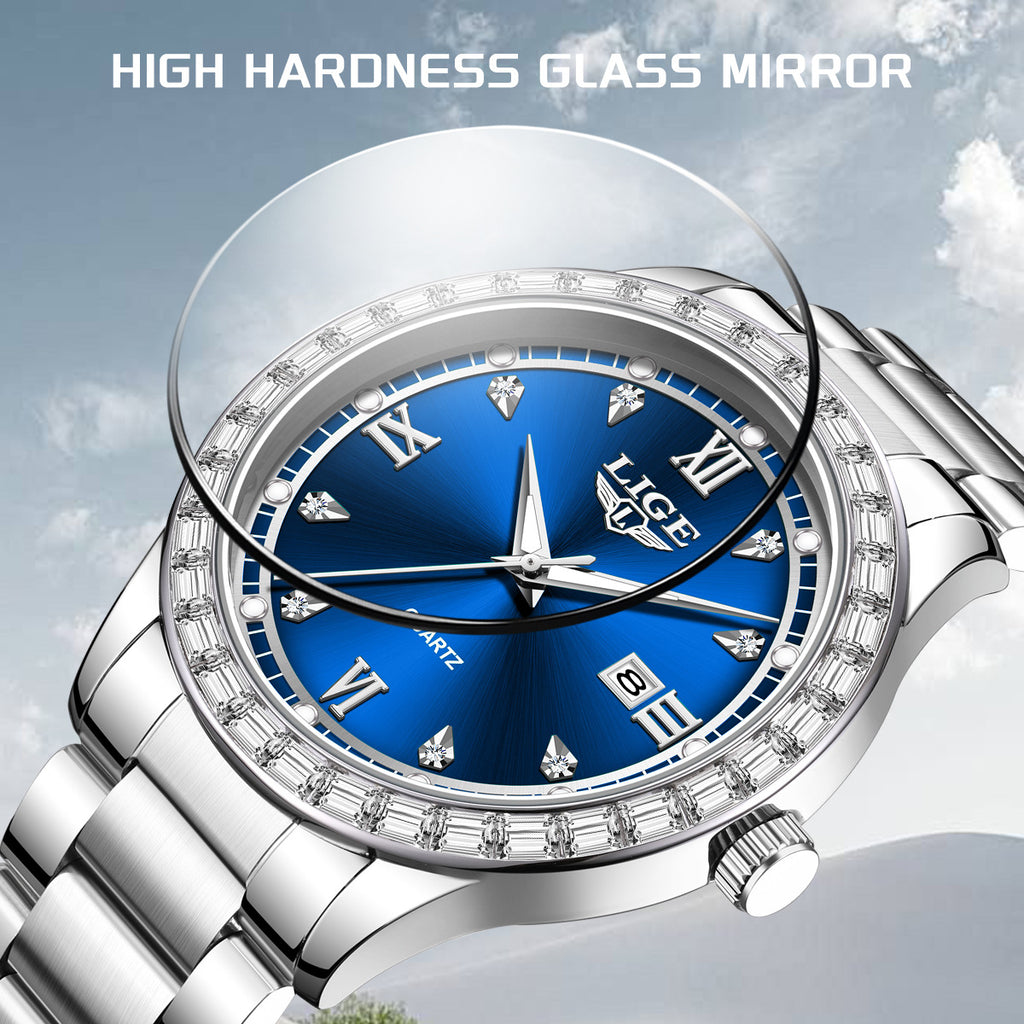 Damen-Uhr mit Strasssteinen – Bild 7 | LuxeStyle