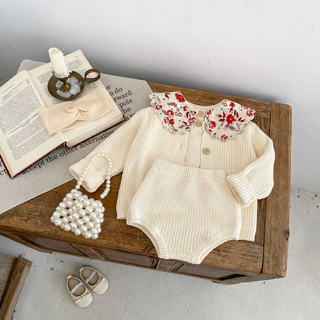 Baby Strick-Zweiteiler mit langen Ärmeln – Bild 4 | LuxeStyle