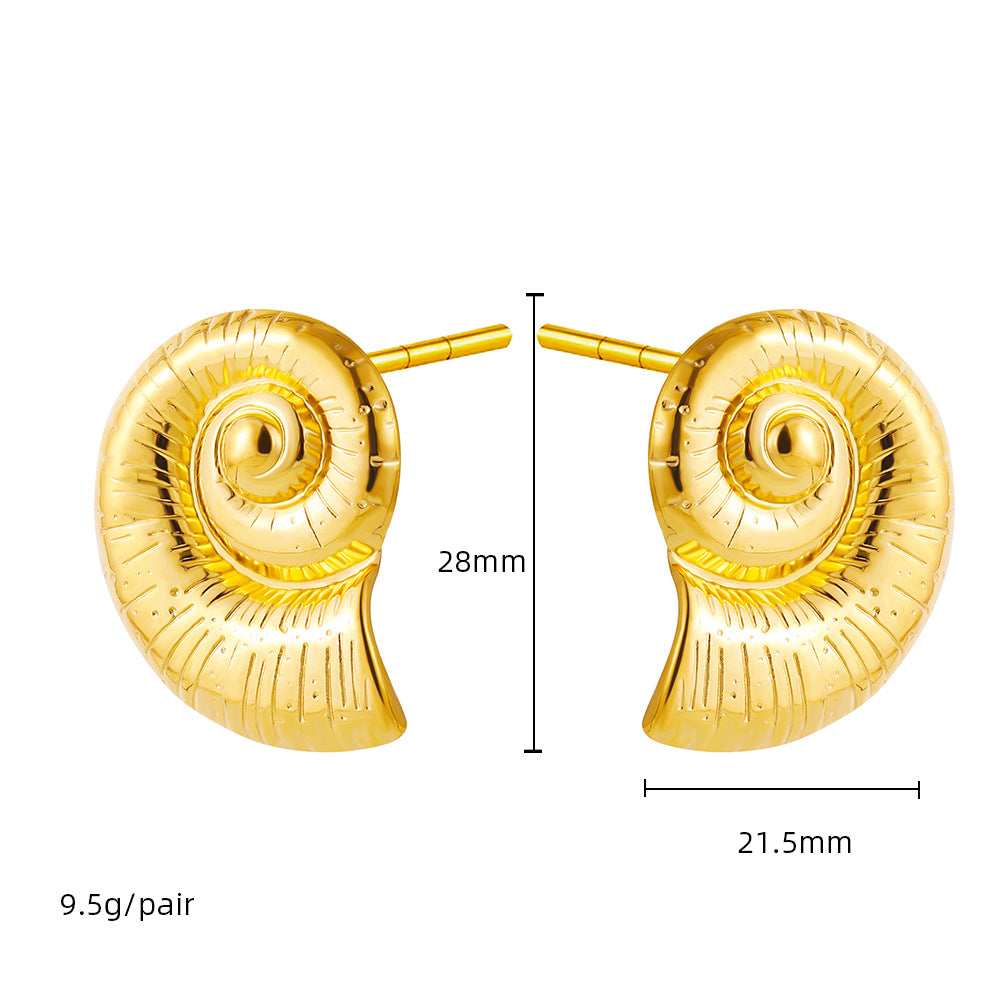 Goldene Streifenohrringe