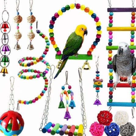 Vogelspielzeug-Set mit Holzleiter & Bällen – Bild 6 | LuxeStyle