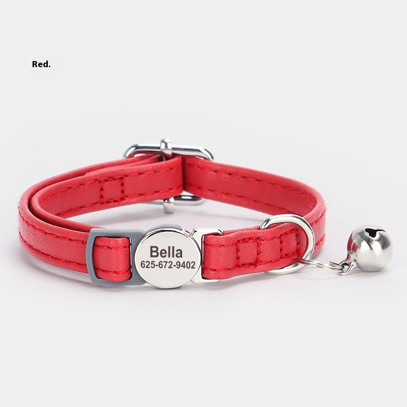 Katzenhalsband mit Gravur, Leder – Bild 6 | LuxeStyle