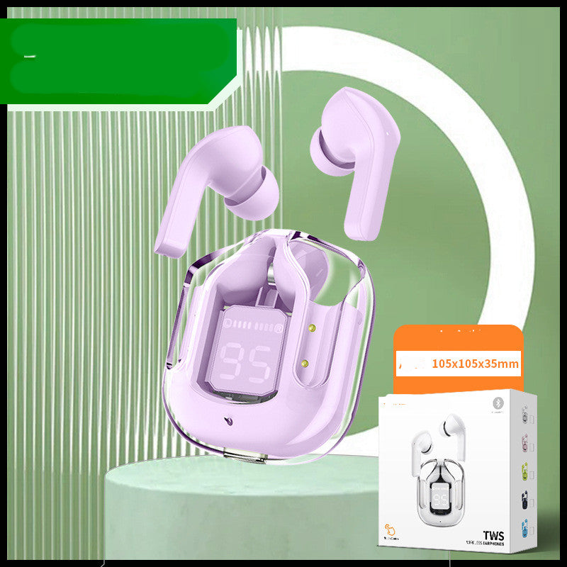 Mini-Transparente Bluetooth-Ohrhörer mit Ladebox – Trend-Modell