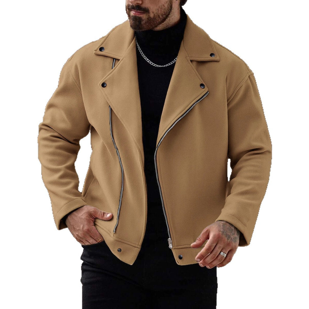 Herren Wollmantel Loose Fit