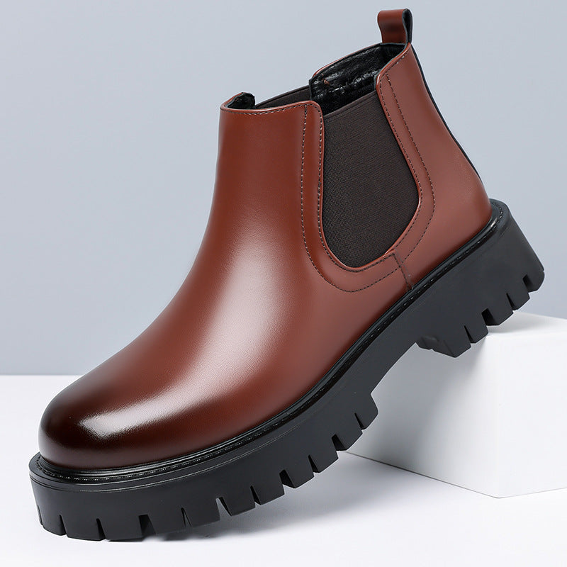 Fleecegefütterte High-Top Lederstiefel – Bild 4 | LuxeStyle
