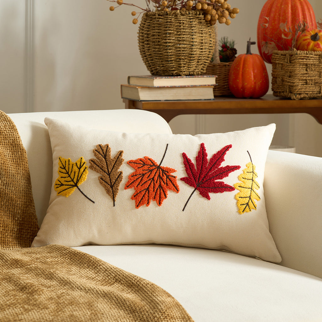 Herbstkissenbezüge mit Kürbismuster