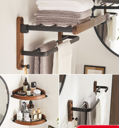 Doppellagiges Handtuchregal zur Wandmontage – Bild 9 | LuxeStyle