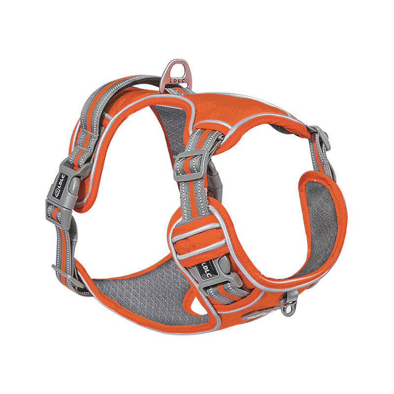 Reflektierendes Hundehalsband mit Traktionsriemen