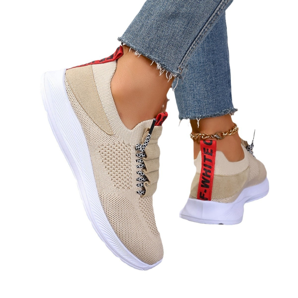 Freizeit-Sneaker mit flacher Sohle
