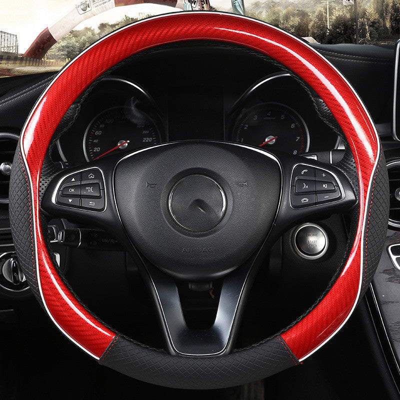 Autolosetuch Rund D-Form Carbon-Optik