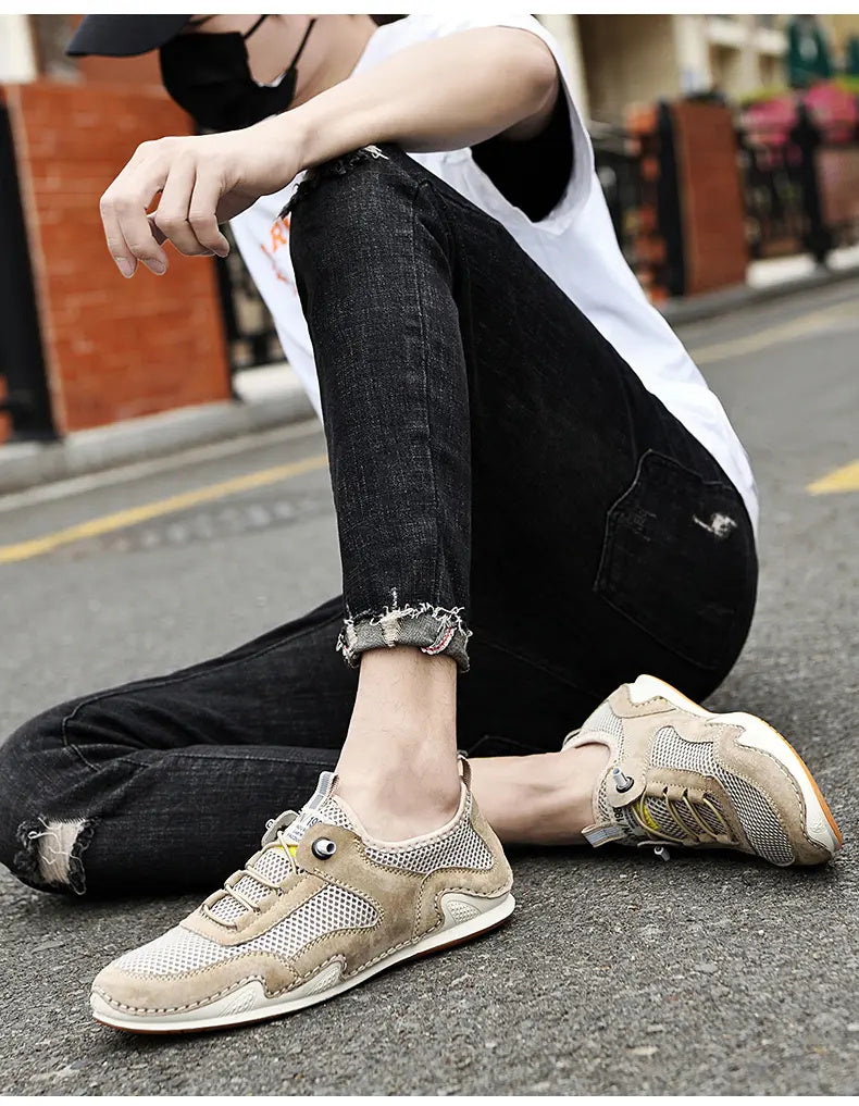 Atmungsaktive Slip-On Herrenschuhe aus Schweinsleder – Bild 5 | LuxeStyle