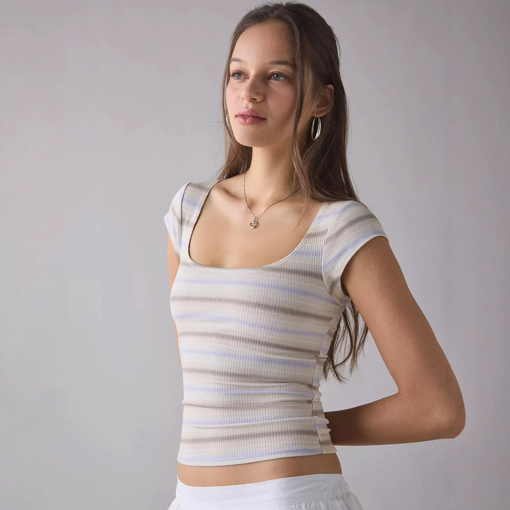 Retro Polka-Dot Tanktop mit eckigem Ausschnitt