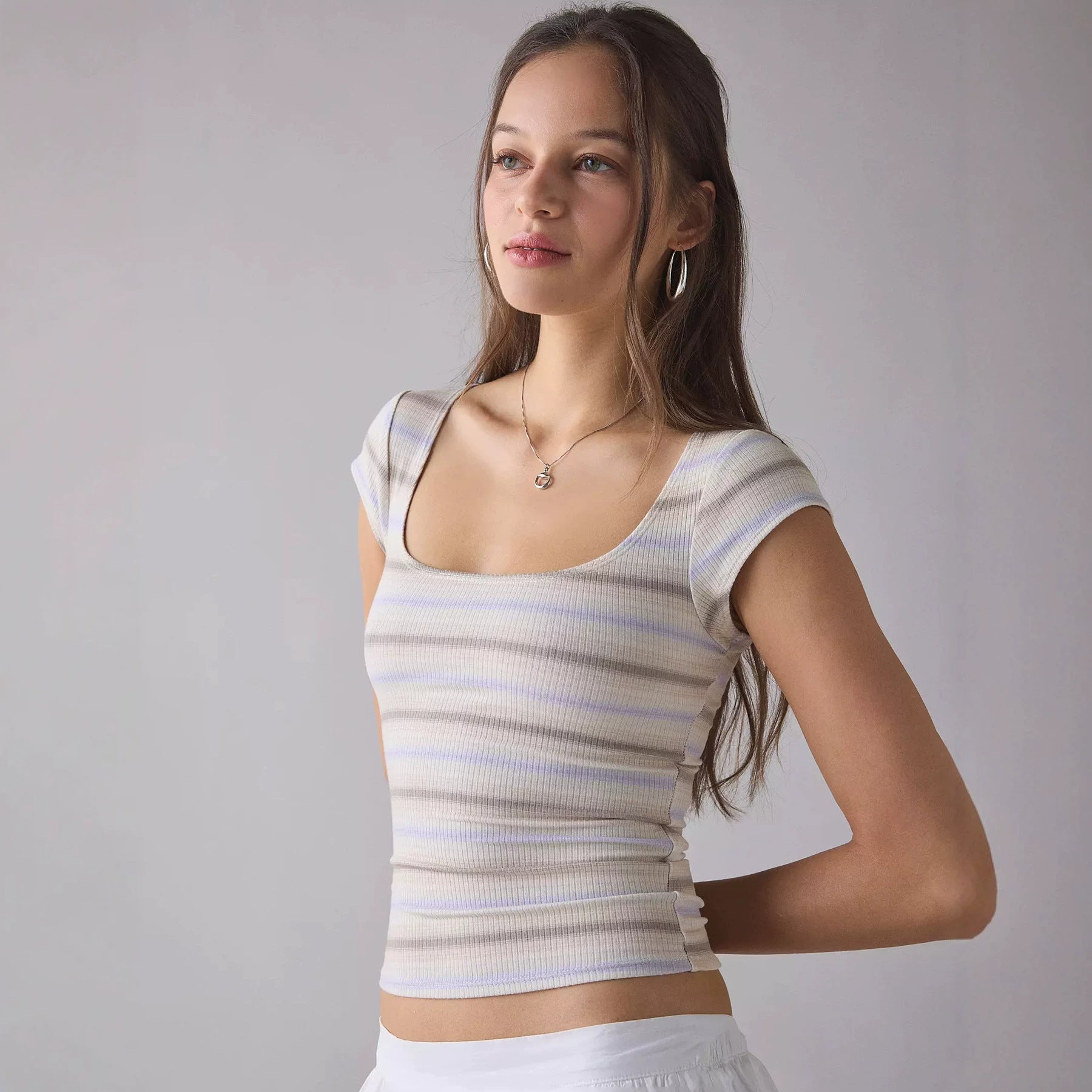 Retro Polka-Dot Tanktop mit eckigem Ausschnitt