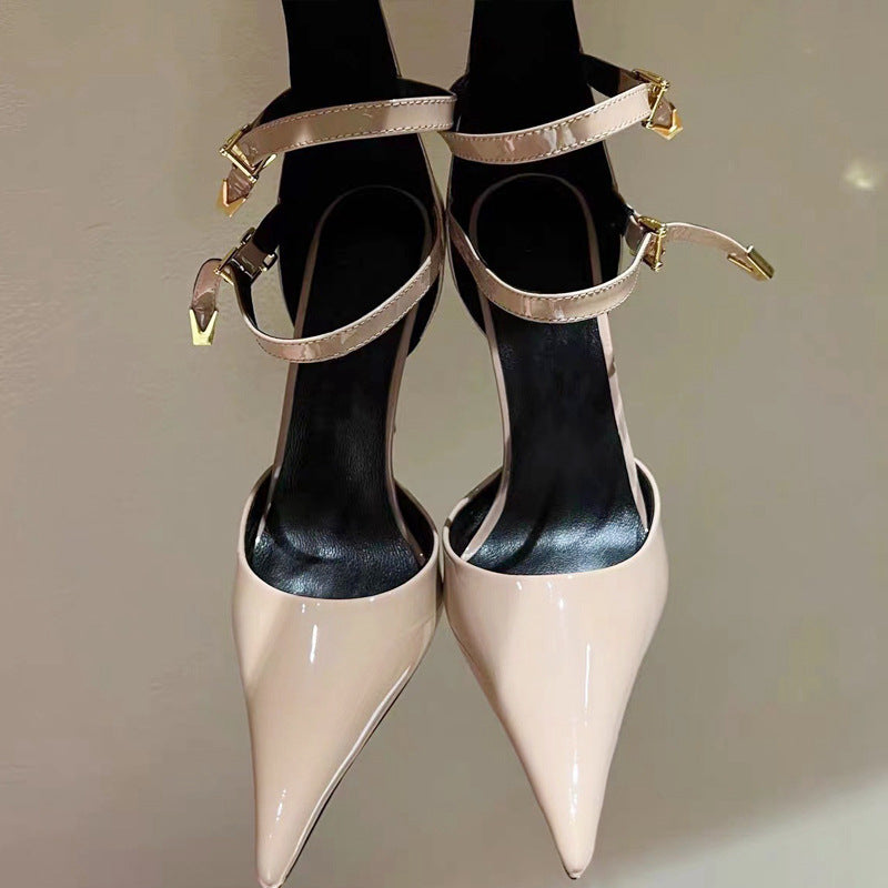 Elegante spitze Lackleder-Sandalen mit hohem Absatz – Bild 6 | LuxeStyle