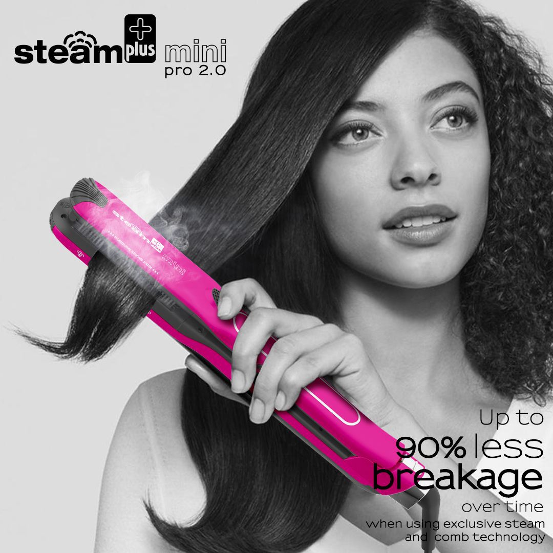 Mini Dampf-Haarglätter für Locken & Glätten