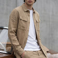 Herren-Übergangsjacke mit Revers und Taschen