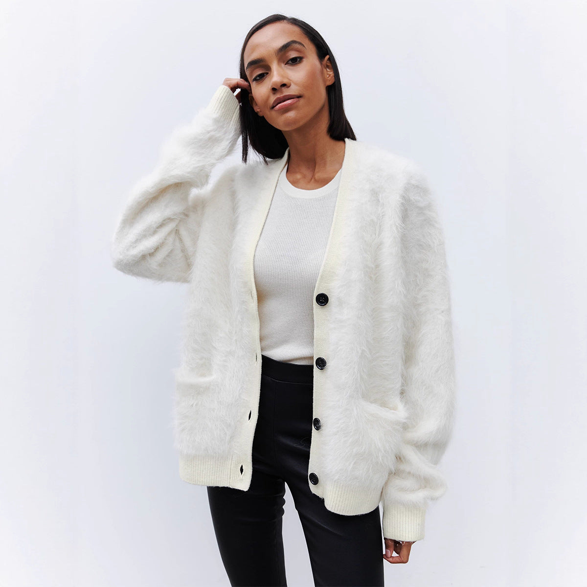 Strick-Cardigan im Relaxed Fit