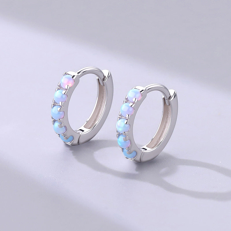 Opal-Ohrclip aus 925er Sterling Silber
