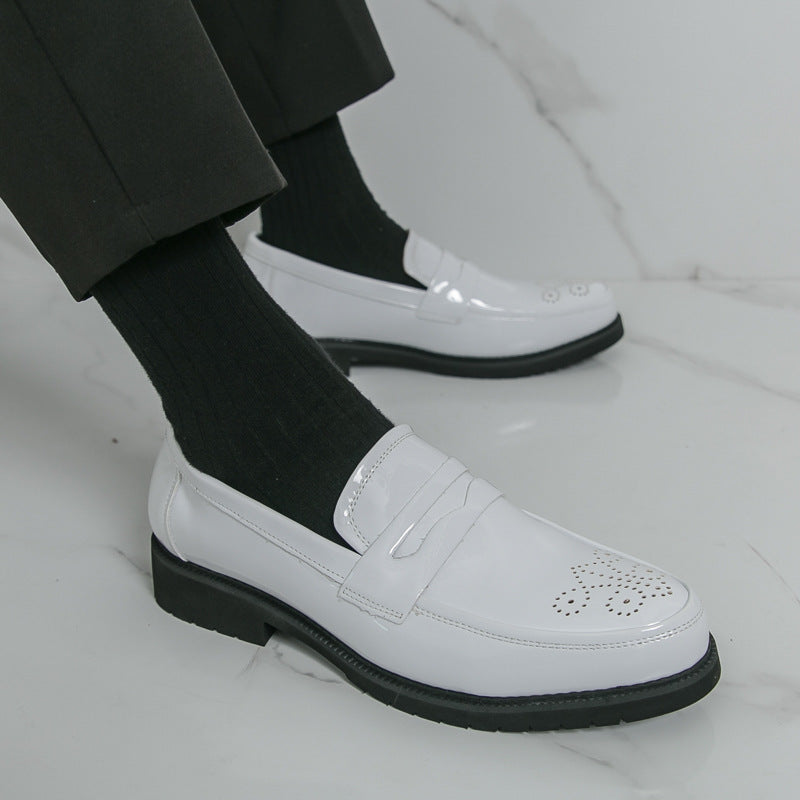 Herren Business-Casual Lederschuhe glänzend