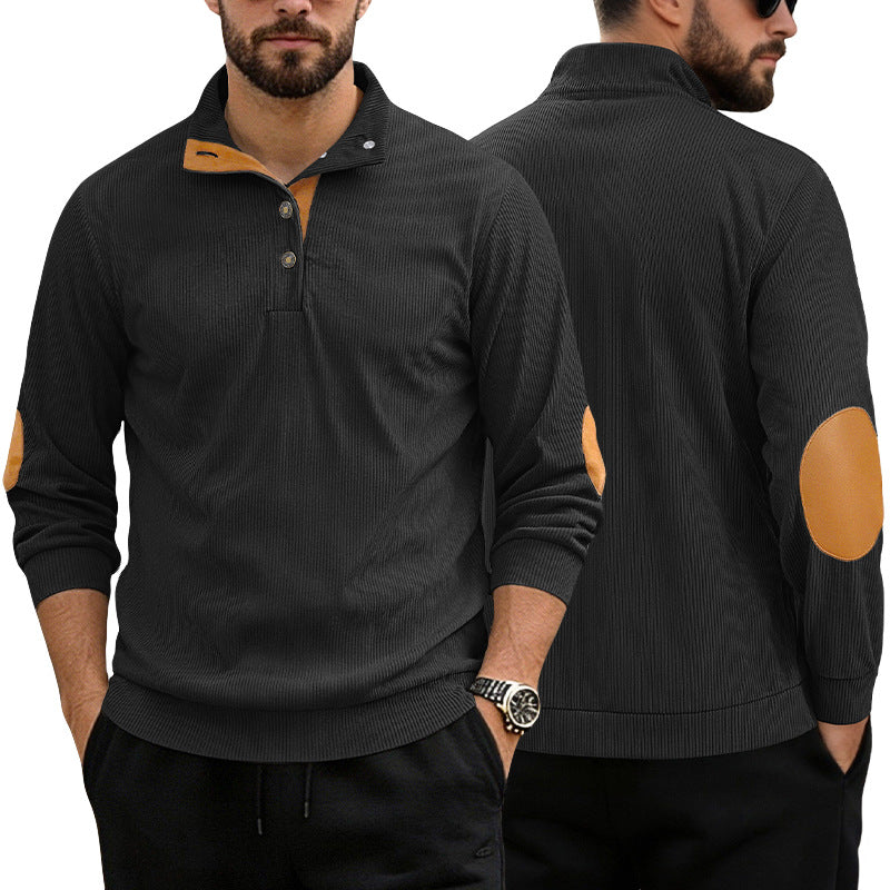 Herren Cord Pullover Langarm Sweatshirt – Bild 5 | LuxeStyle