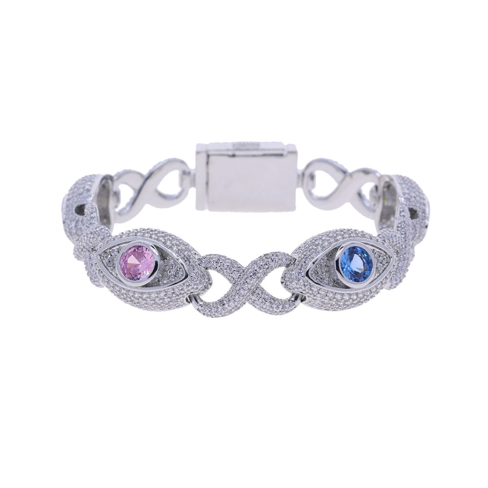 Hip‑Hop‑Armband mit farbigem Zirkon für Herren – Bild 6 | LuxeStyle