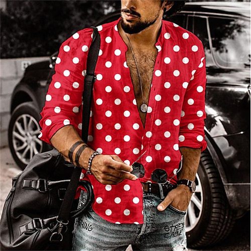 Lässiges 3D-Punktmuster Langarm-Shirt – Bild 7 | LuxeStyle