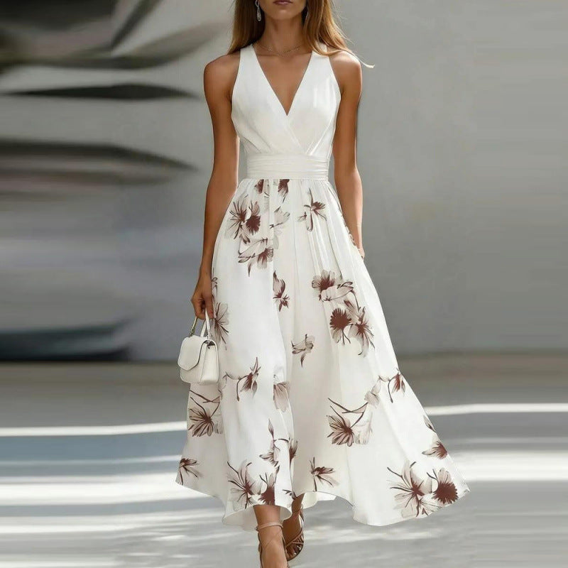 Sommerliches V-Ausschnitt Blumenkleid – Bild 6 | LuxeStyle