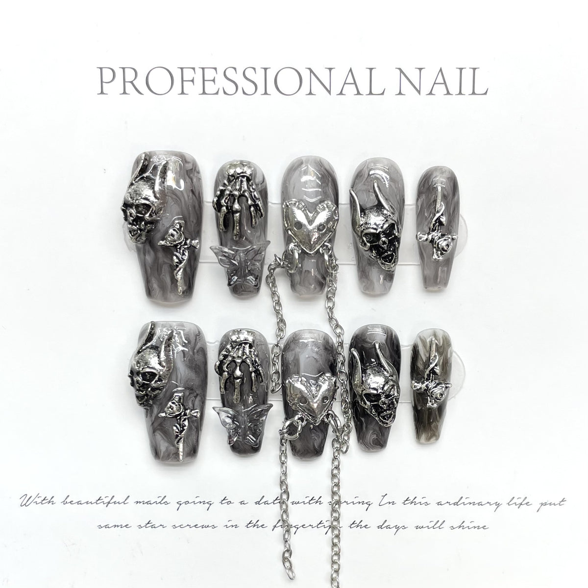 Dark Devil's Claw Press-on-Nägel