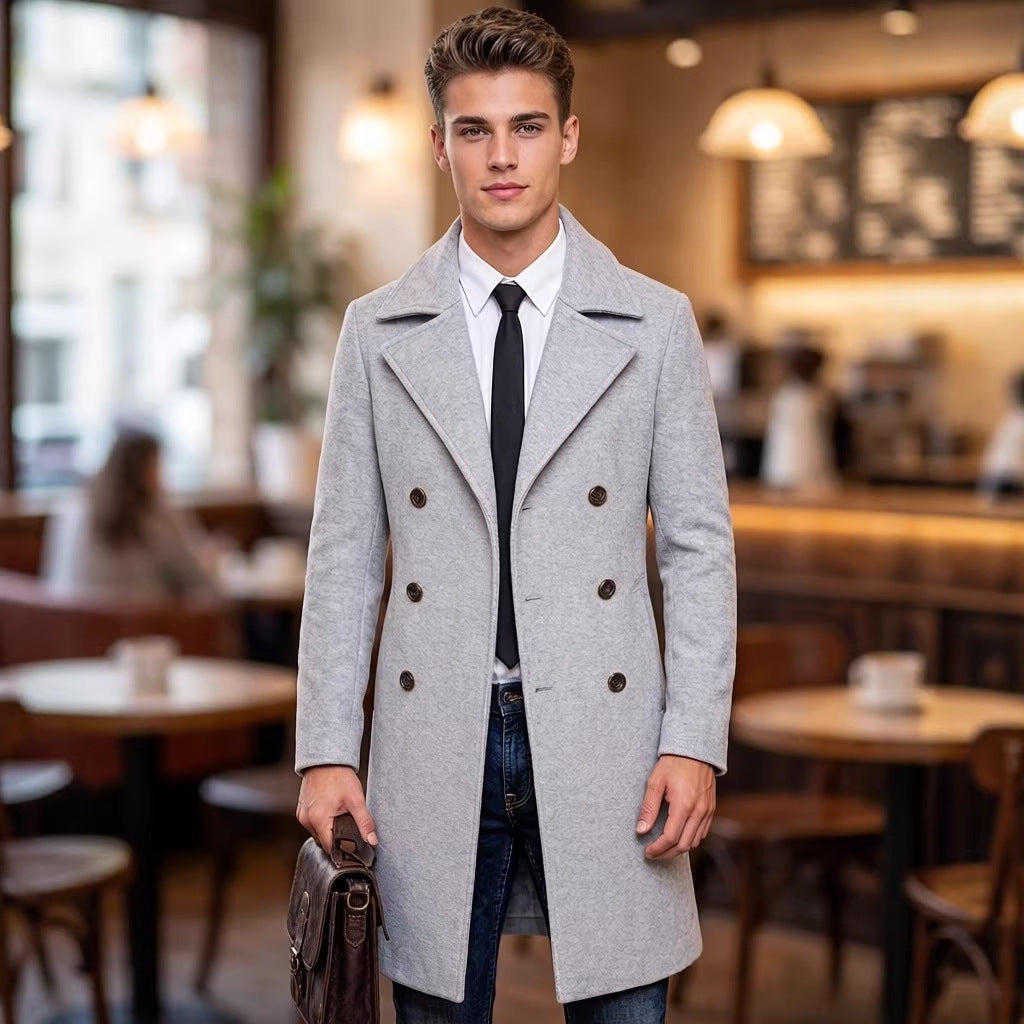 Herren Trenchcoat – mittellang, einfarbig