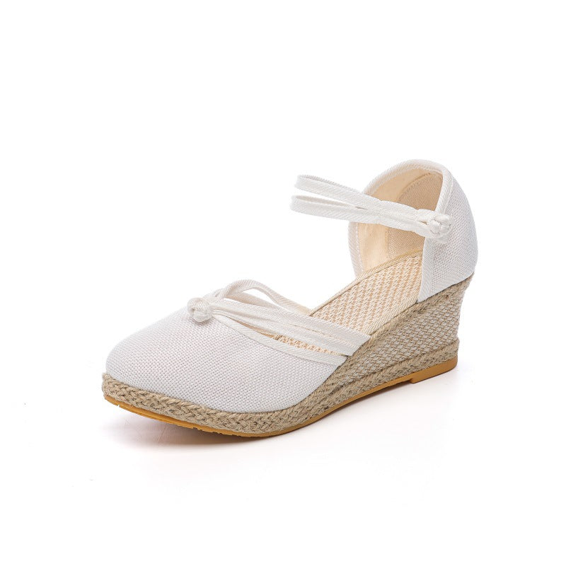 Keilabsatz-Sandalen mit spitzer Zehenpartie – Bild 5 | LuxeStyle