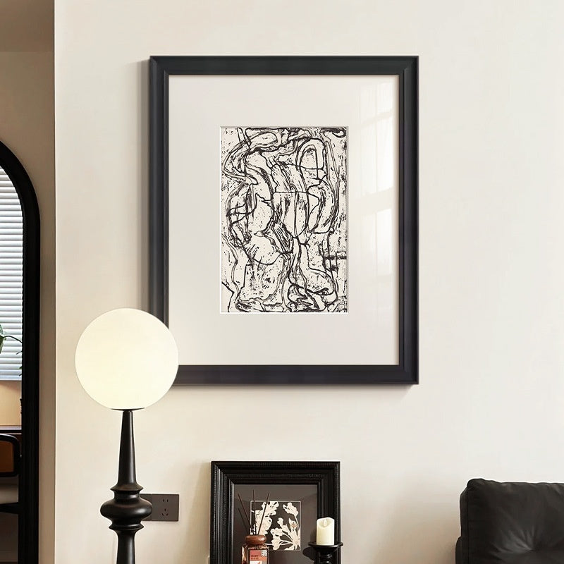 Abstrakte Linien – Wandbild mit Holzrahmen – Bild 2 | LuxeStyle