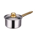 Topf-Set mit Goldgriffen, 18-teilig