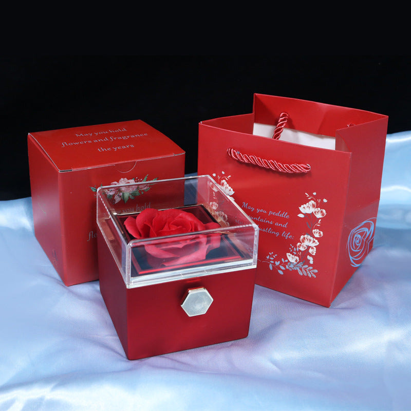 Drehbare Rosen-Schmuckbox