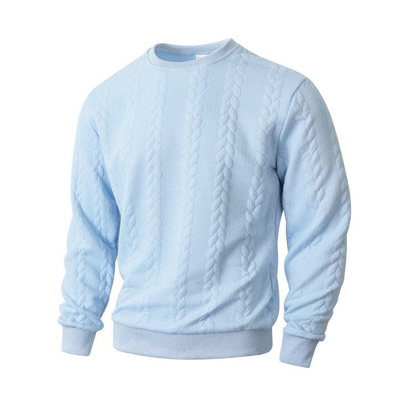 Herren Rundhals-Pullover in Unifarben