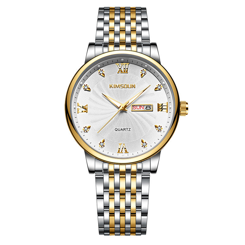 Herren-Armbanduhr mit Kalender und Datum