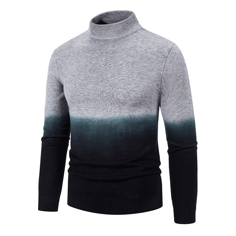 Herren Rollkragenpullover mit Farbverlauf