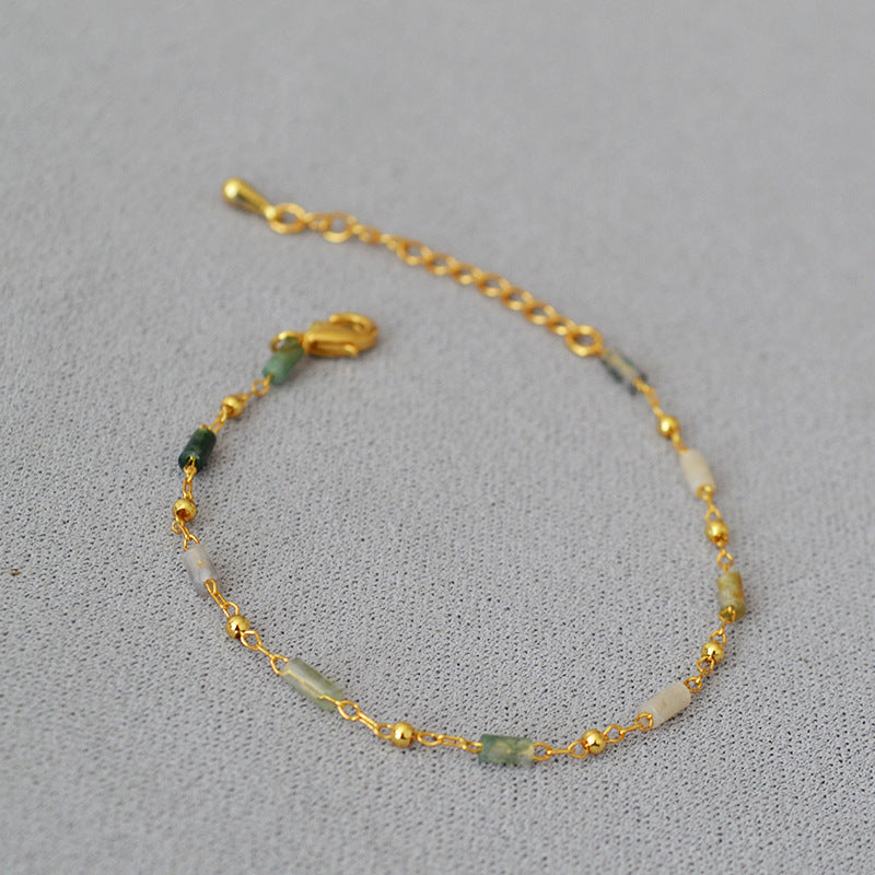 Vintage Armband mit echten Steinperlen
