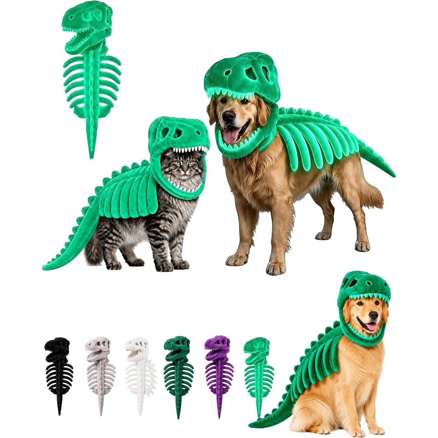Dinosaurier-Skelett Kostüm für Haustiere