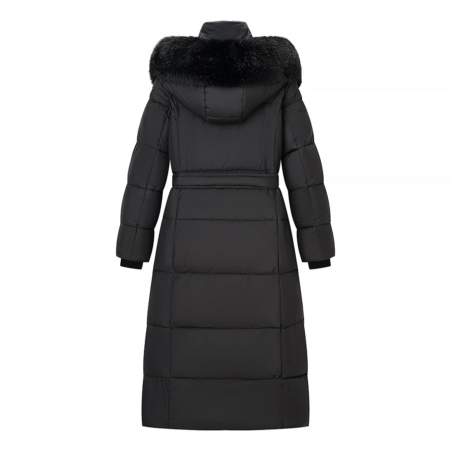 Langmantel mit Fellkragen in Camel – Bild 5 | LuxeStyle