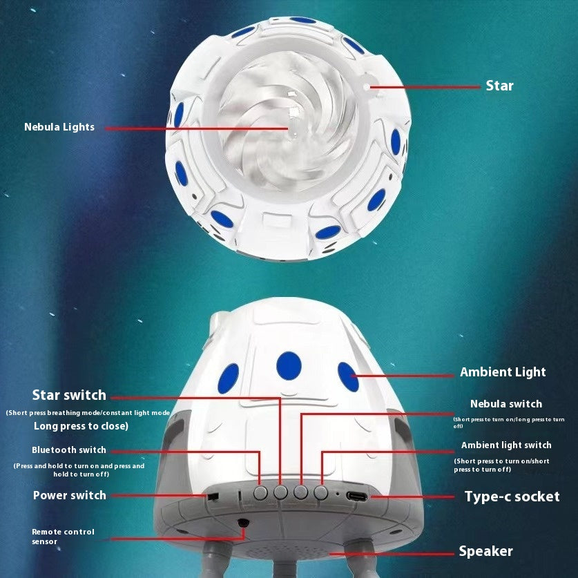 USB Weltraum Kapsel Sternenprojektor