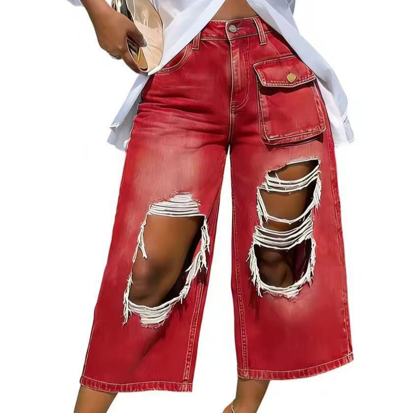 Vintage Capri Hose im Distressed Look – Ansicht 7