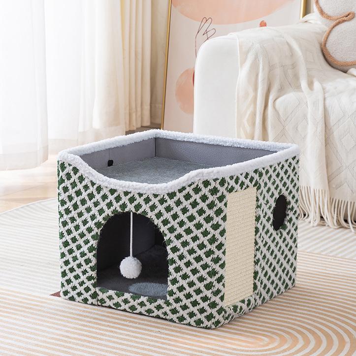 Faltbares Katzenbett mit Plüsch – Bild 7 | LuxeStyle