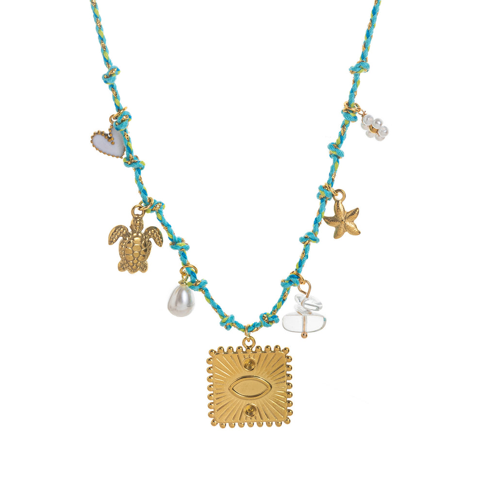 Farbveredeltes Edelstahl-Halsband