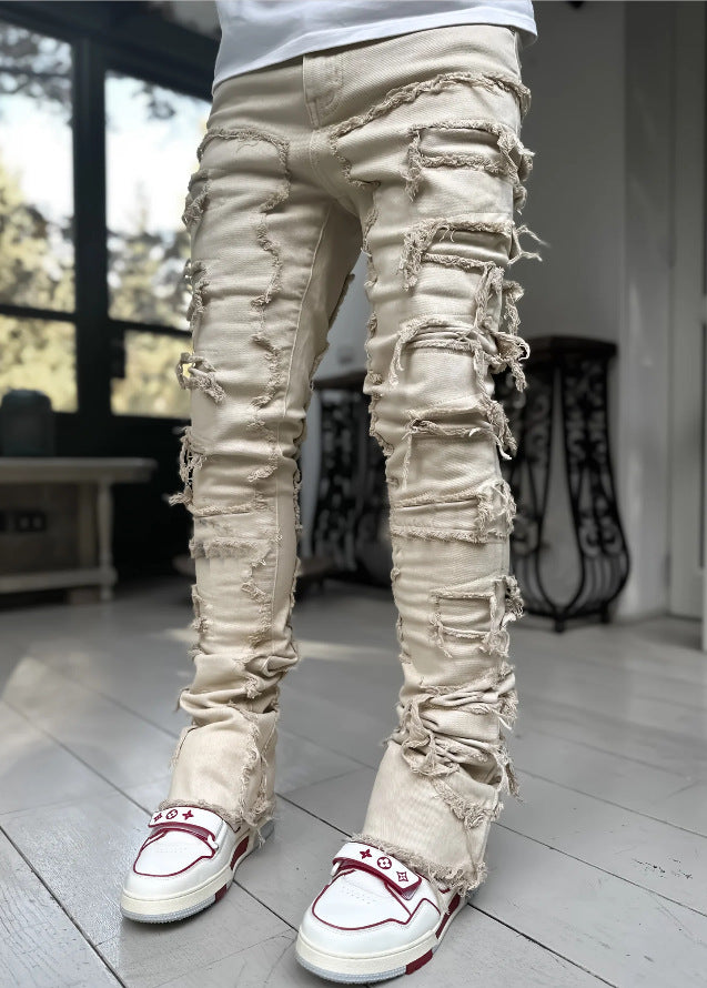Individuelle Patched Jeans für Herren
