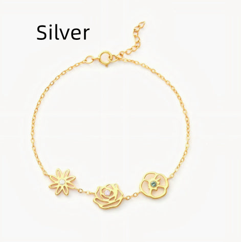 Personalisiertes Armband mit 12 Geburtsblumen – Bild 2 | LuxeStyle