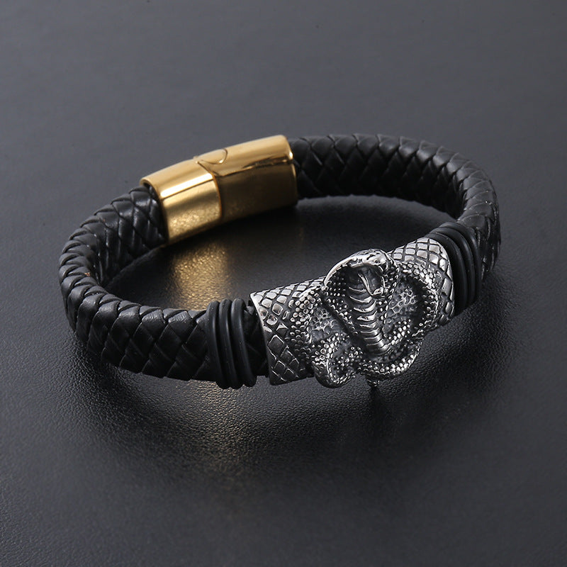Lederarmband mit Tiermotiv und Magnetverschluss – Bild 3 | LuxeStyle