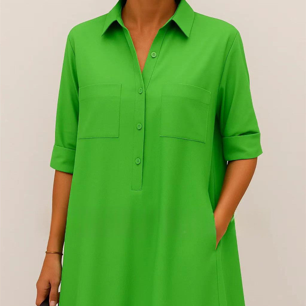 Legeres A-Linien Minikleid mit Reverskragen