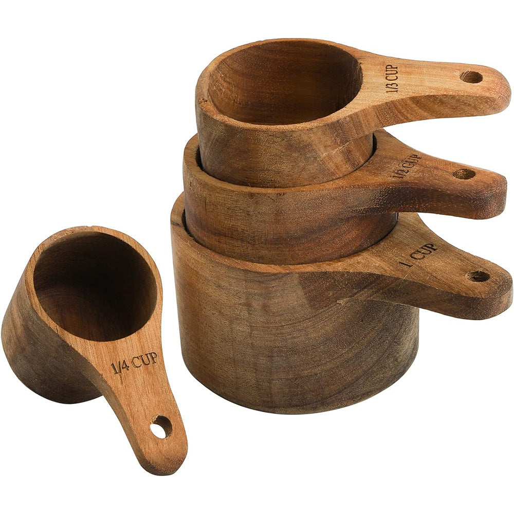 Messlöffel-Set aus Akazienholz, 4-teilig | LuxeStyle