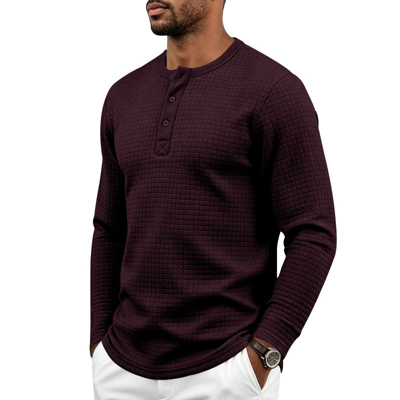 Herren Retro-Jacquard-Plaid-Weitshirt